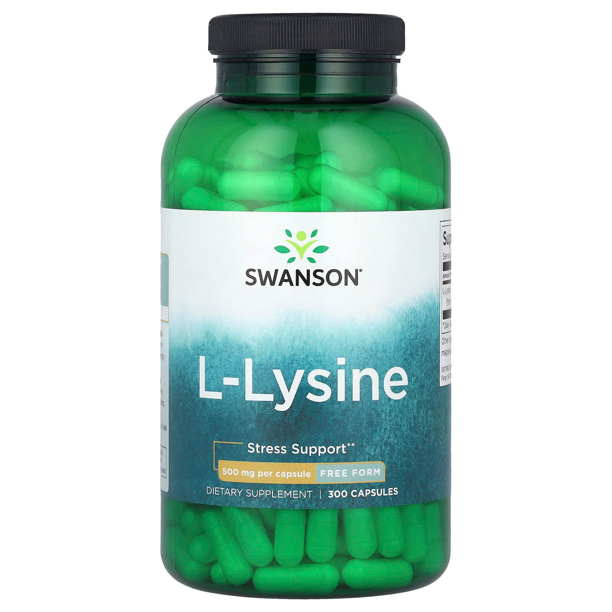 L-Lysine (Lizina HCl), 500 mg, Swanson, 300 capsule SW269