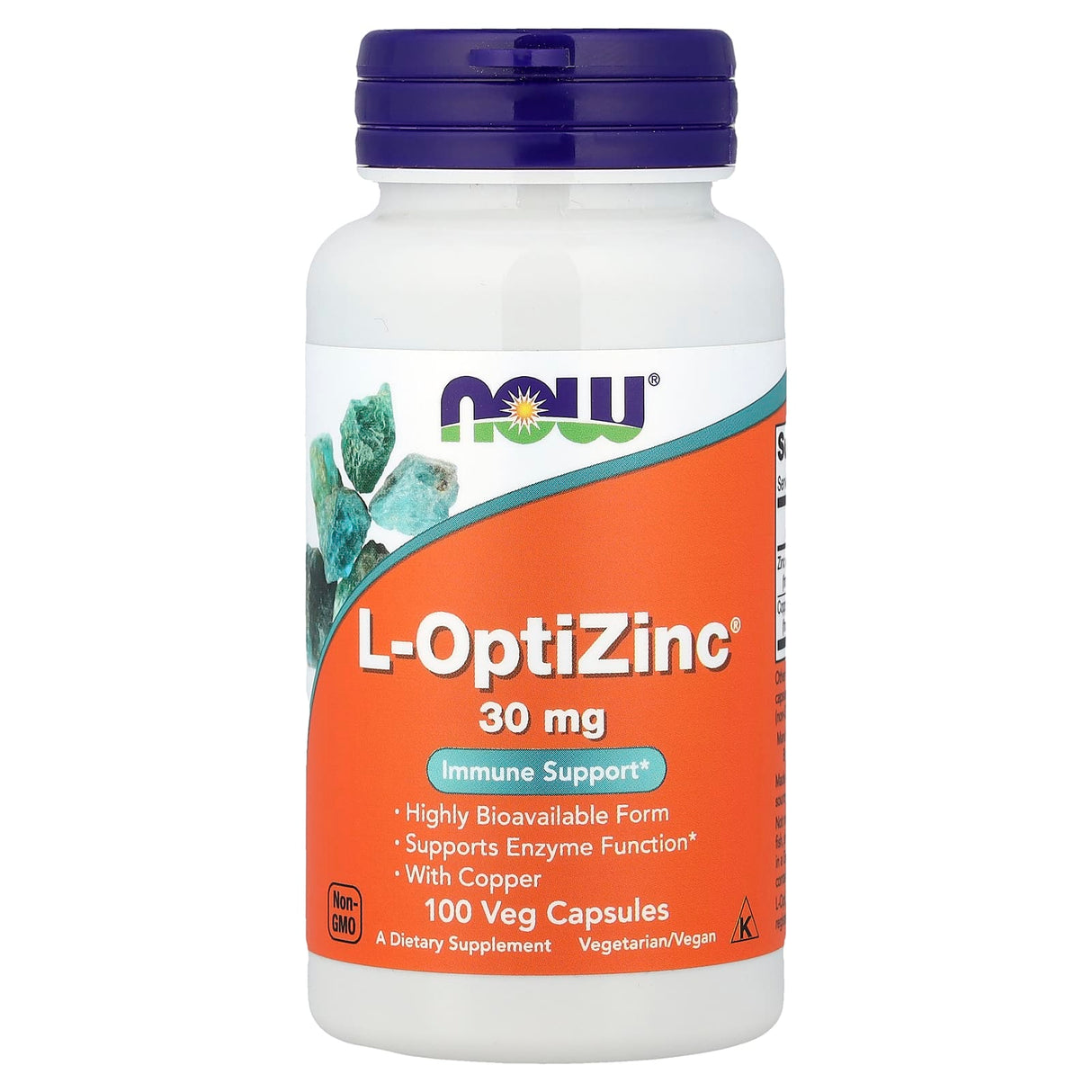 L-OptiZinc, (Biodisponibila) 30 mg, Now Foods, 100 capsule