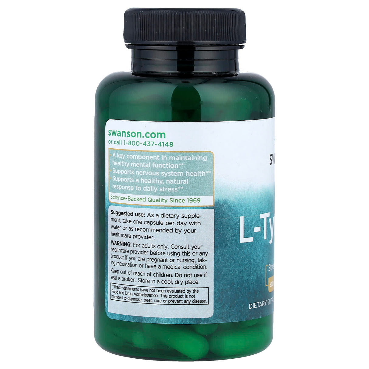 L-Tyrosine, 500mg, Swanson, 100 capsule SW855