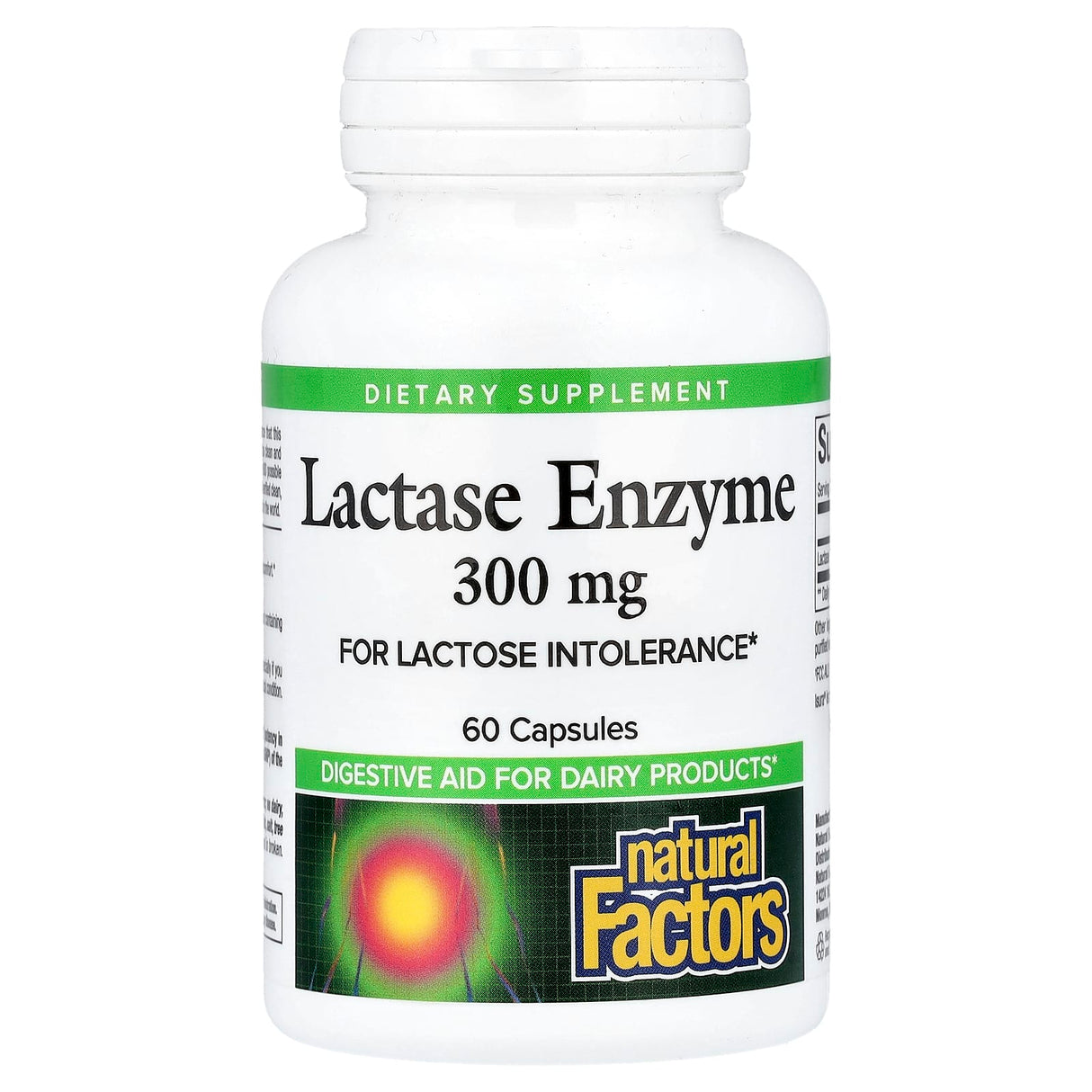 Lactase Enzyme (Lactaza), 300 mg, Natural Factors, 60 capsule