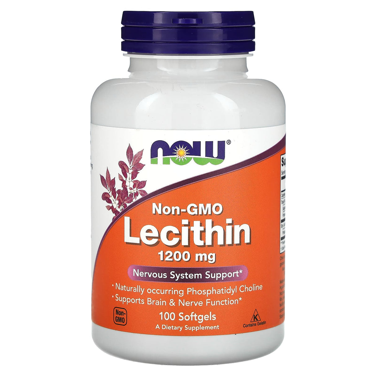 Lecitina (Lecithin) 1200mg, Now Foods, 100 softgels