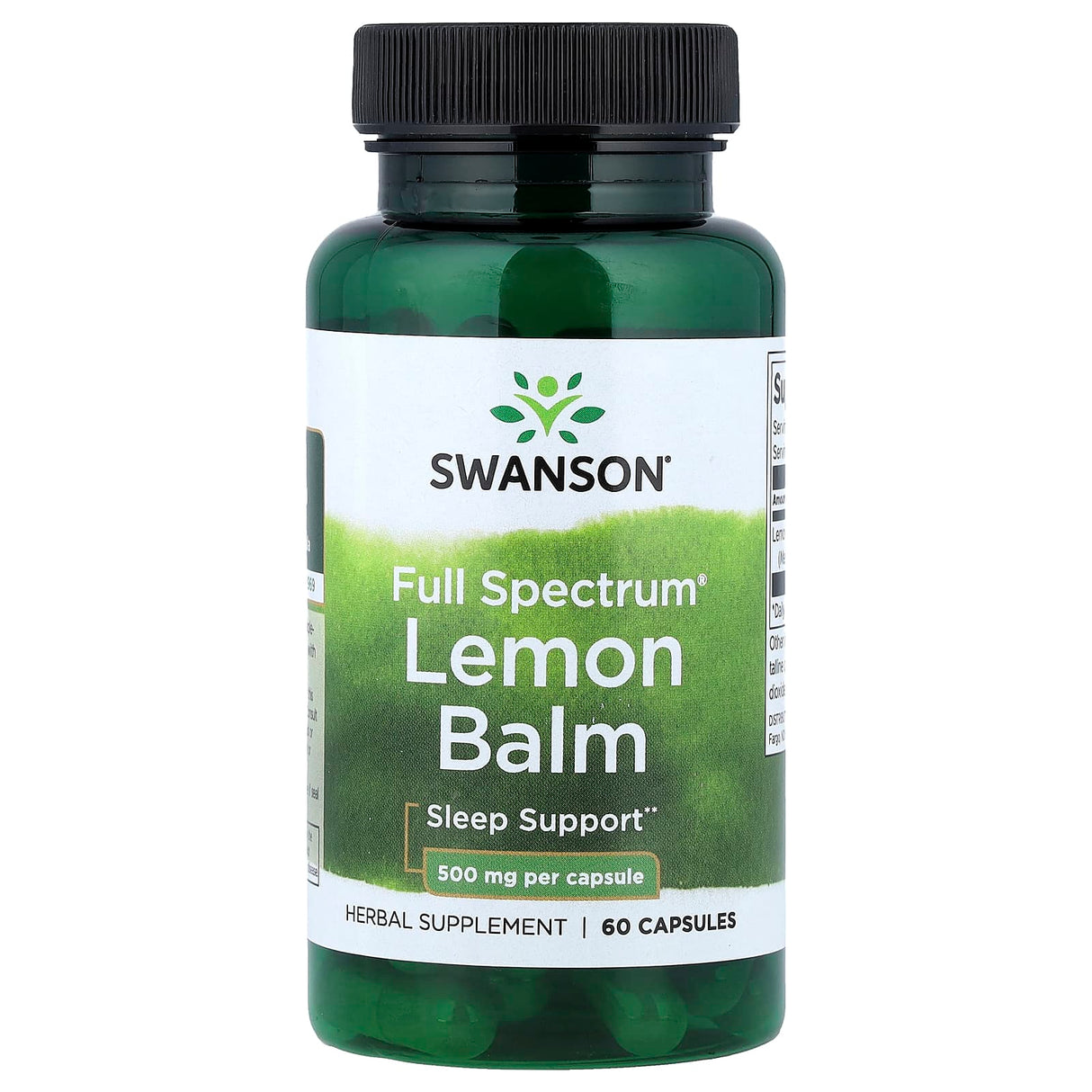 Lemon Balm (Melissa Officinalis) Roiniță, 500mg, Swanson, 60 capsule SW1120