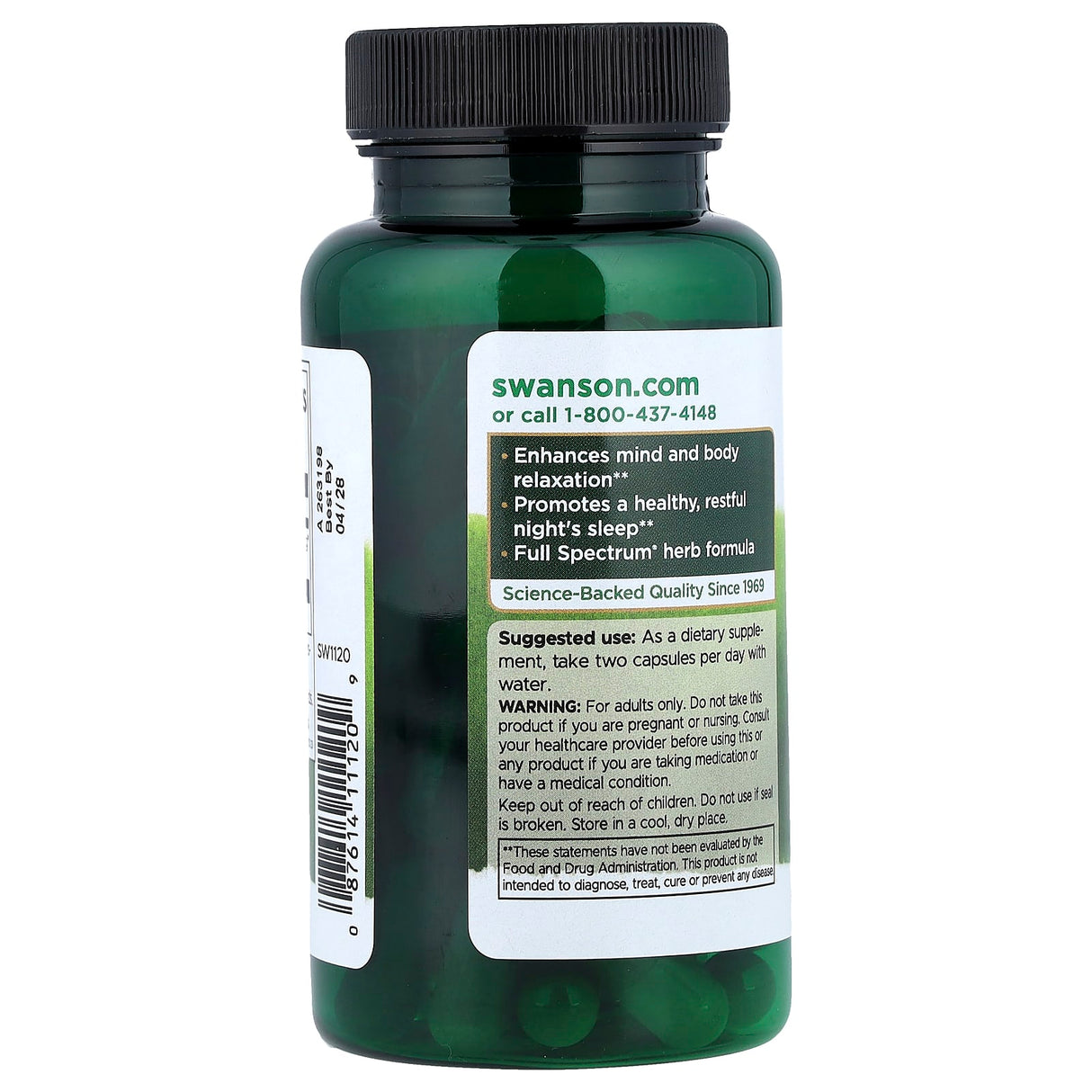 Lemon Balm (Melissa Officinalis) Roiniță, 500mg, Swanson, 60 capsule SW1120