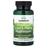 Lion's Mane Mushroom (Coama Leului Ciuperca), 500mg, Swanson, 60 capsule SW1096