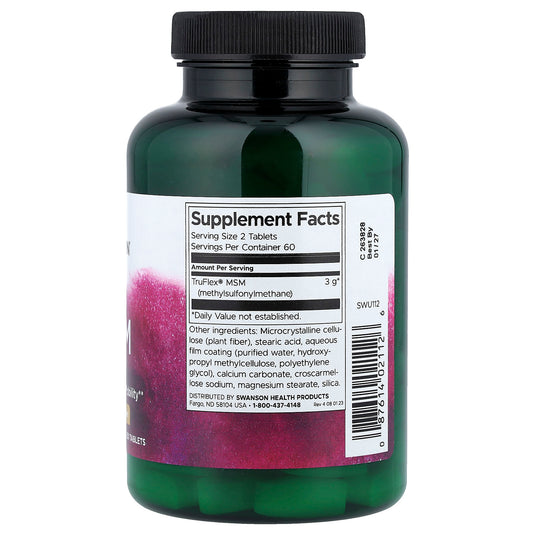 MSM (Sanatatea Articulatiilor), 1500 mg, Swanson, 120 tablete SWU112