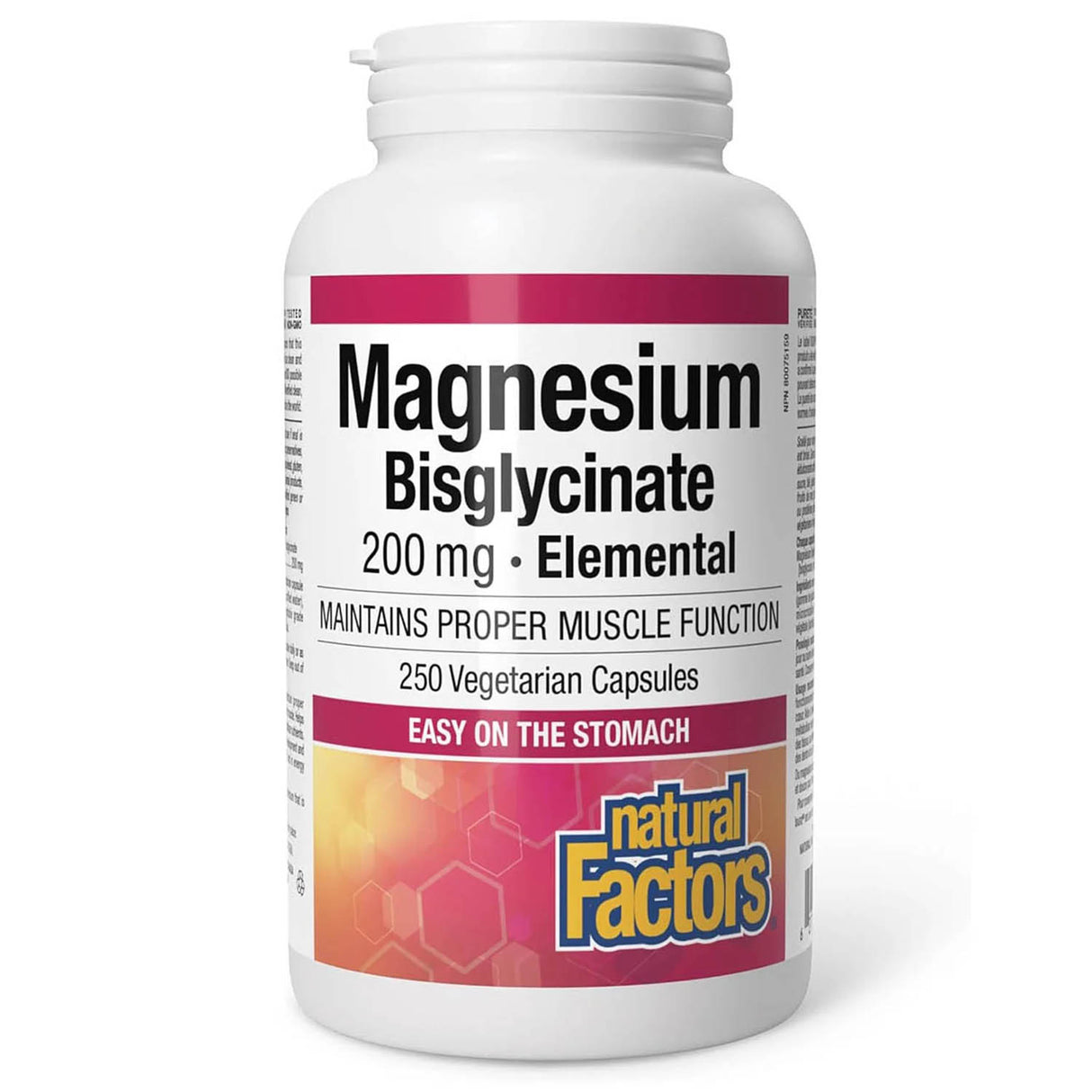 Magnesium Bisglycinate, 200 mg, Natural Factors, 250 capsule