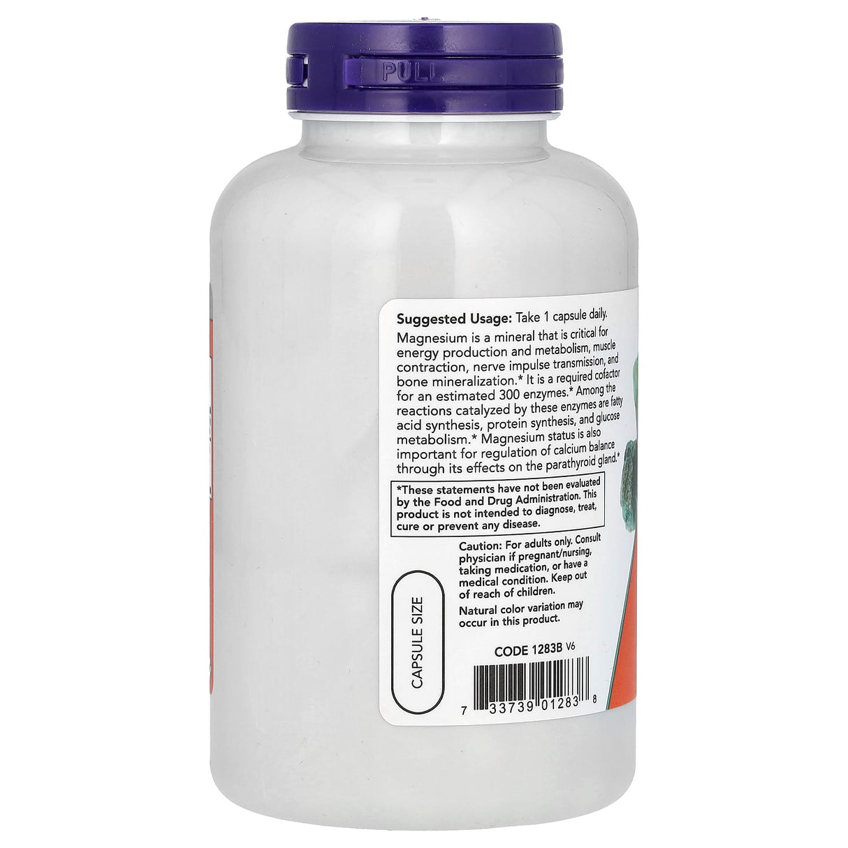 Magnesium Caps, 400 mg, Now Foods, 180 capsule