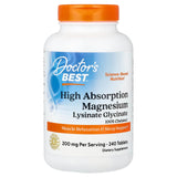 Magnesium Glycinate 100% Chelated, 100mg, Doctor's Best, 240 tablete