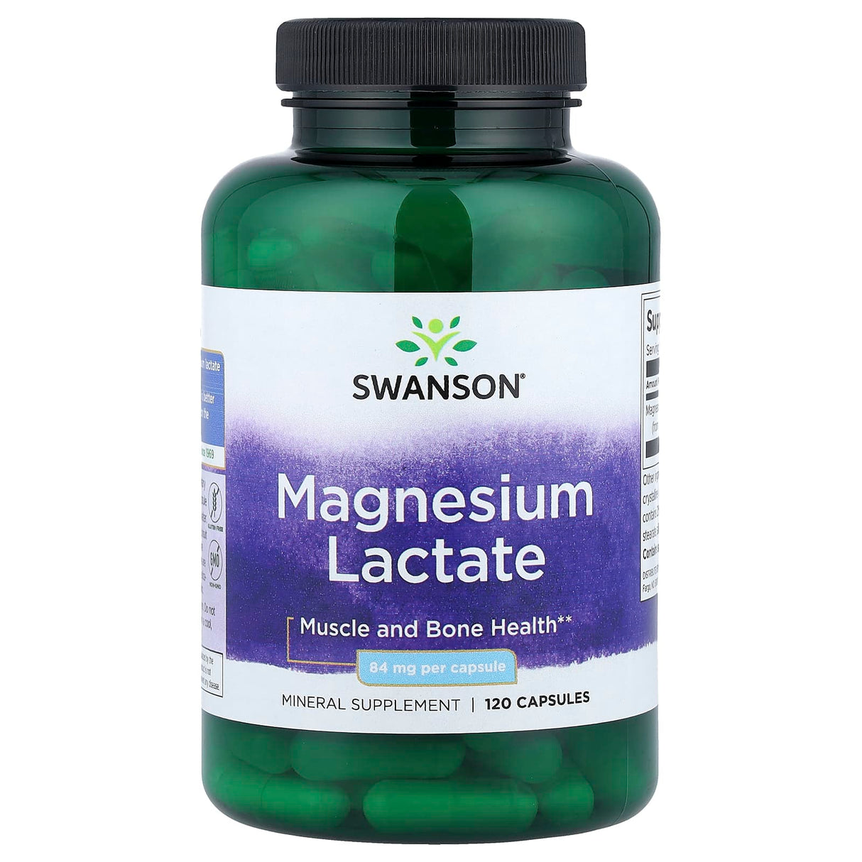 Magnesium Lactate, Swanson, 120 capsule SW1525