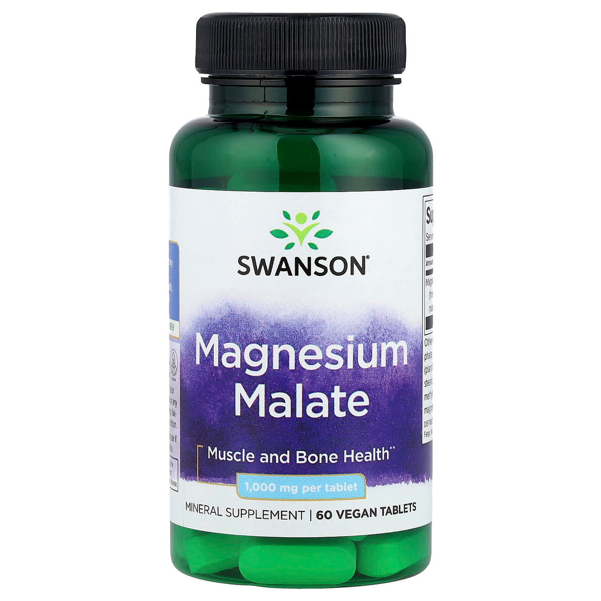 Magnesium Malate, 1000 mg Elemental Magnesium, Swanson, 60 tablete SW1708
