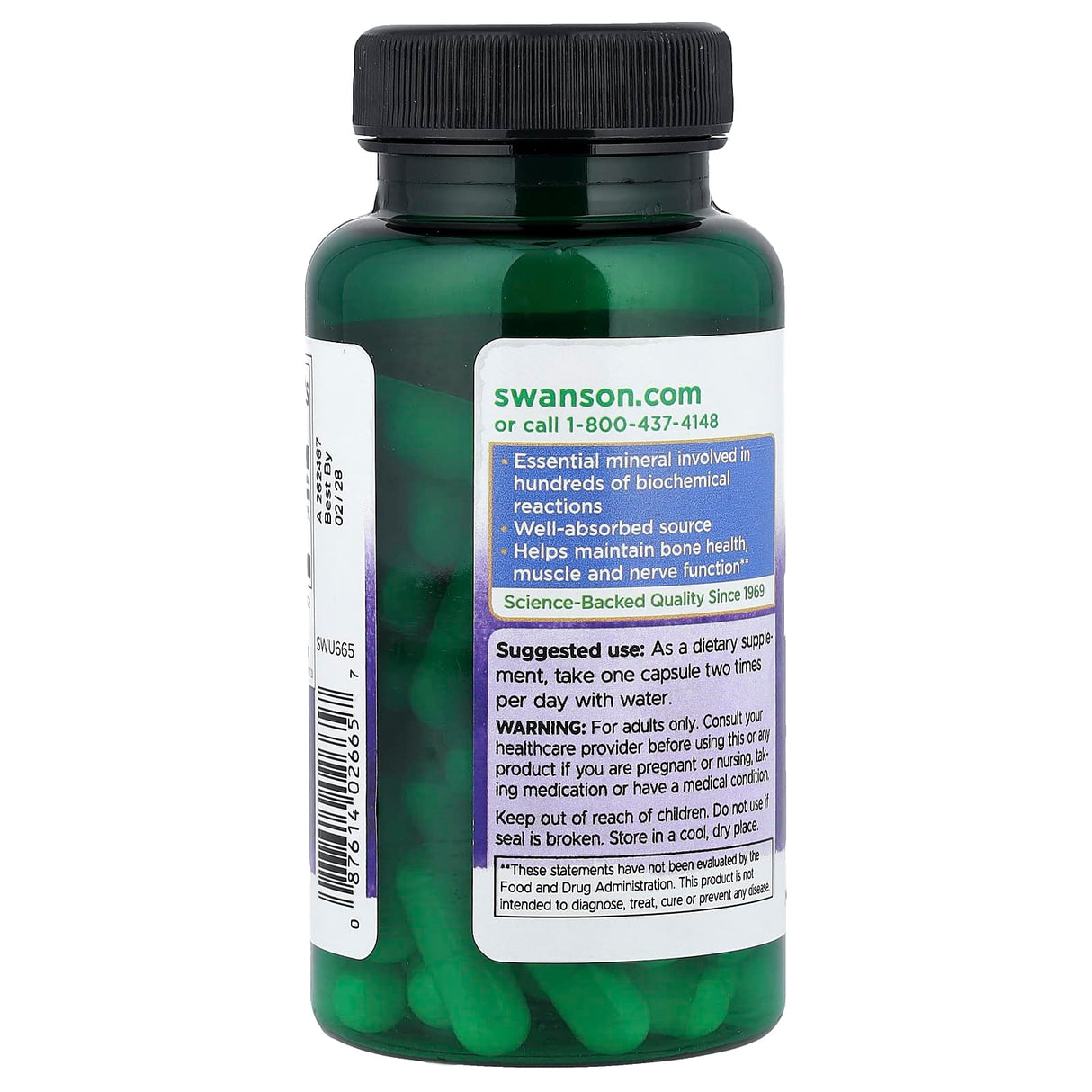 Magnesium Orotate, 654 mg, Swanson, 60 capsule SWU665