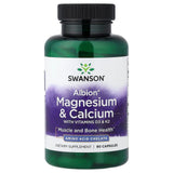 Magneziu si Calciu Glicinat cu Vitaminele D3 si K2, Swanson, 90 capsule SWU803