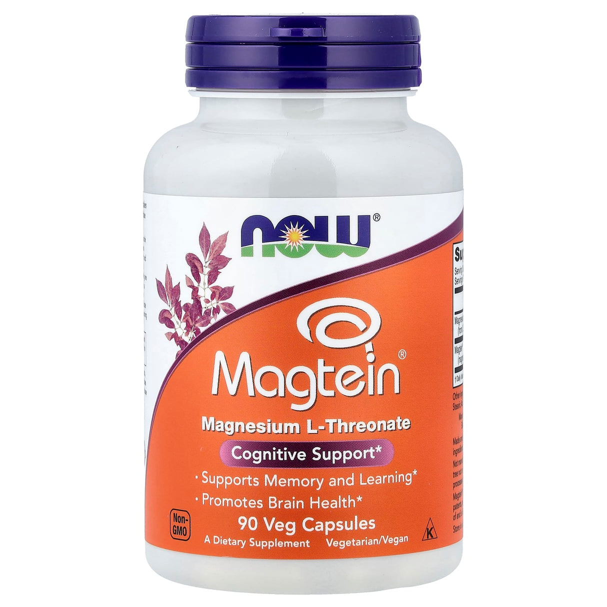 Magtein, Magnesium L-Threonate, Now Foods, 90 capsule