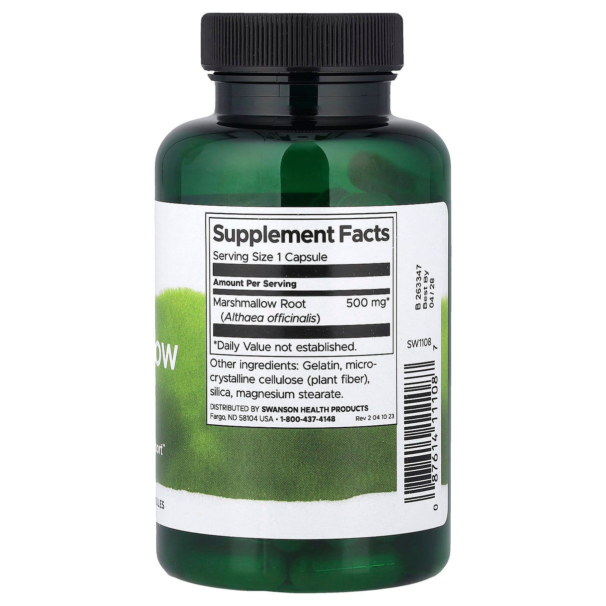 Marshmallow Root, (Nalbă Mare), 500 mg, Swanson, 90 capsule SW1108