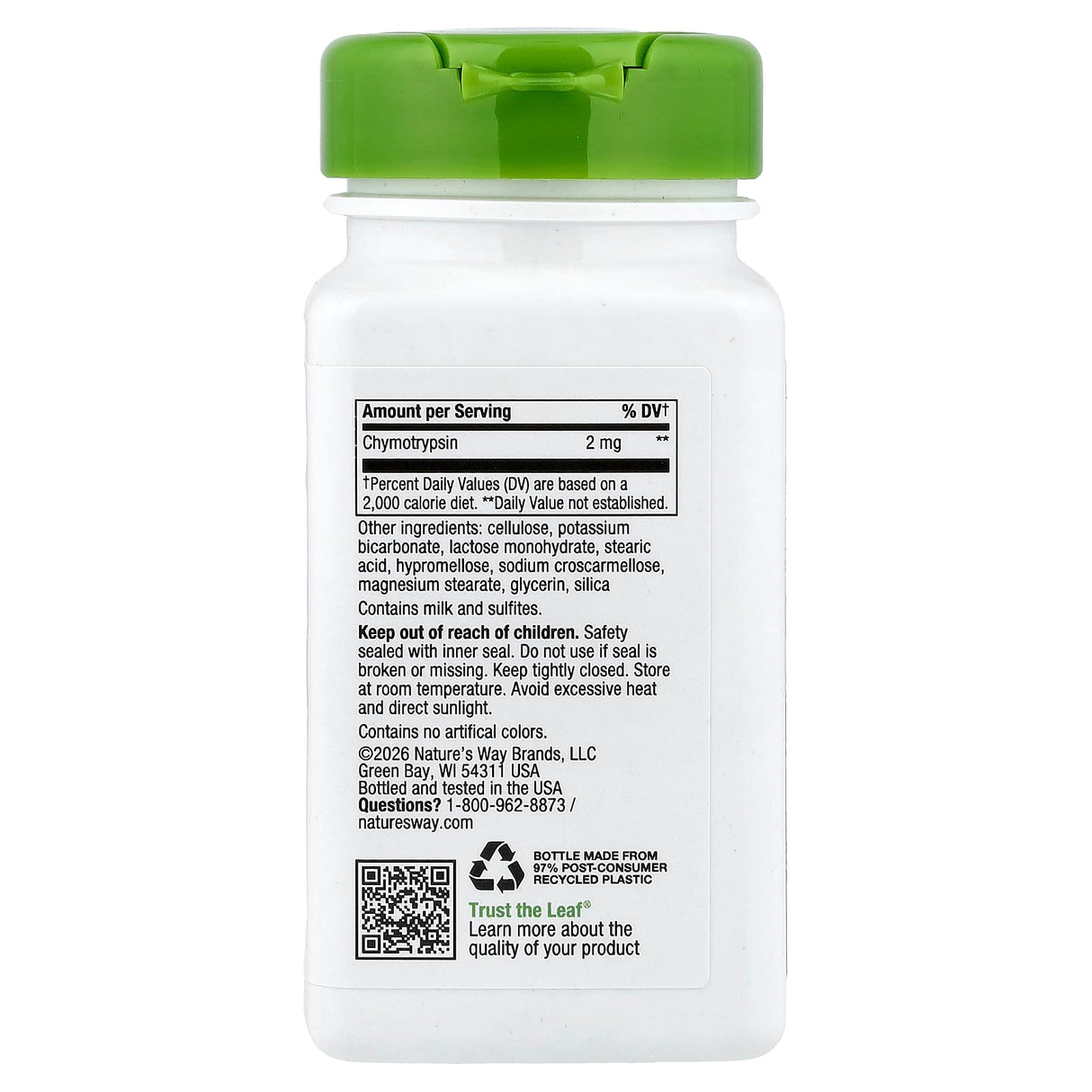 Mega-Zyme, Pancreatic & Systemic Enzymes, Nature's Way, 100 Tablete