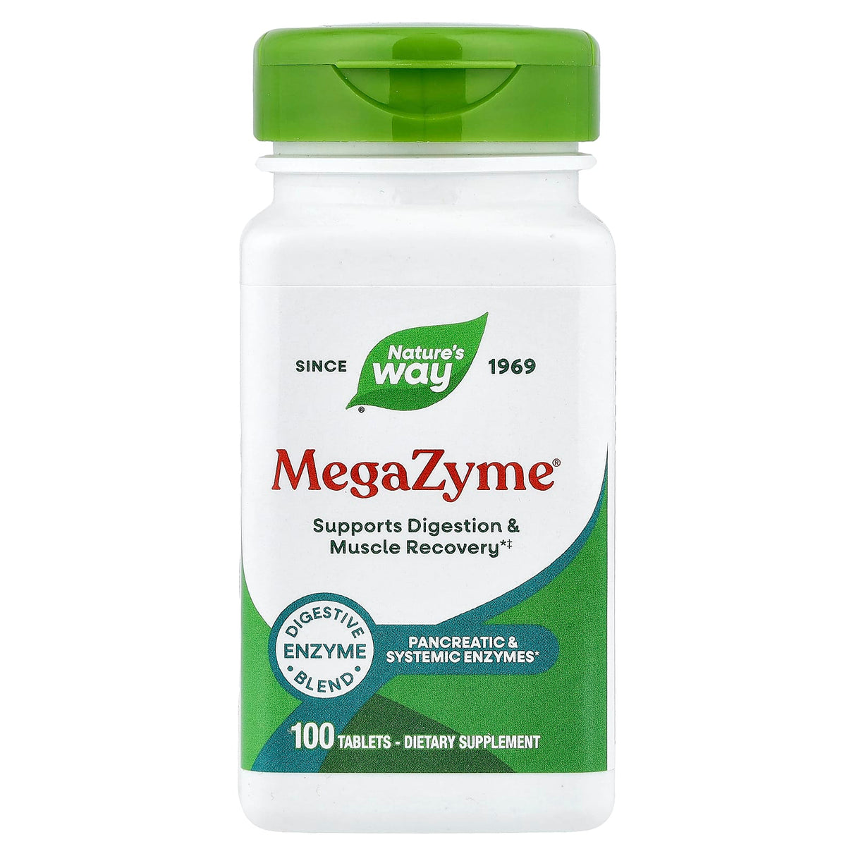 Mega-Zyme, Pancreatic & Systemic Enzymes, Nature's Way, 100 Tablete