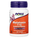 Melatonin Sustained Release, 5 mg, Now Foods, 120 tablete