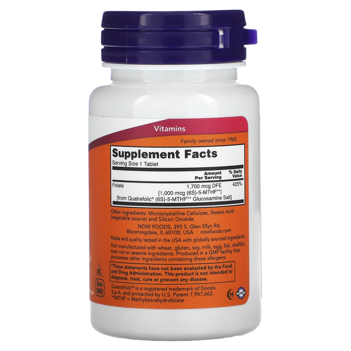 Methyl Folate, (Folat 5-MTHF) 1000 mcg, Now Foods, 90 tablete