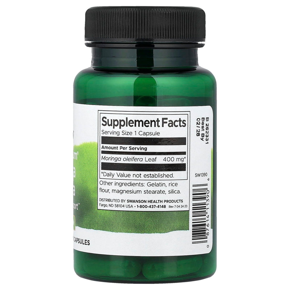 Moringa Oleifera, 400 mg, Swanson, 60 capsule SW1390