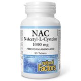 NAC N-Acetyl-L-Cysteine 1000 mg, Natural Factors, 90 tablete