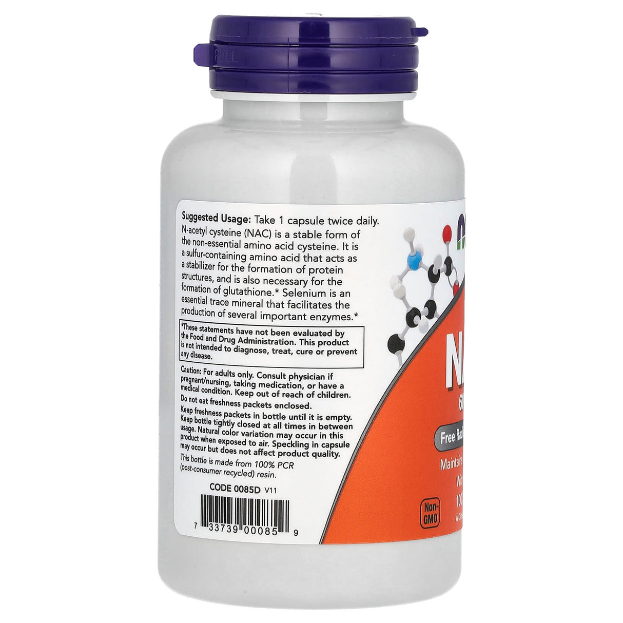 NAC, N-Acetyl Cysteine 600 mg with Selenium, Now Foods, 100 capsule