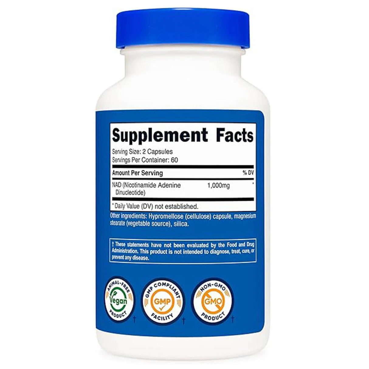 NAD+ Cell Regenerator, 500 mg, Nutricost, 120 capsule