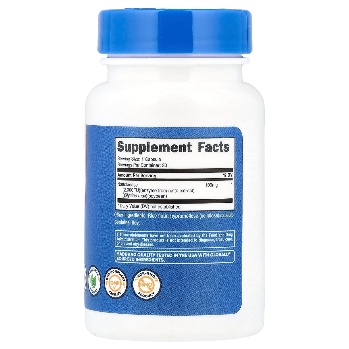 Nattokinase (Fluidizarea sangelui), 2,000 FU, Nutricost, 30 capsule