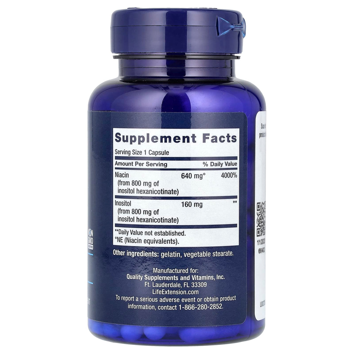 No Flush Niacin, 640 mg, Life Extension, 100 capsule