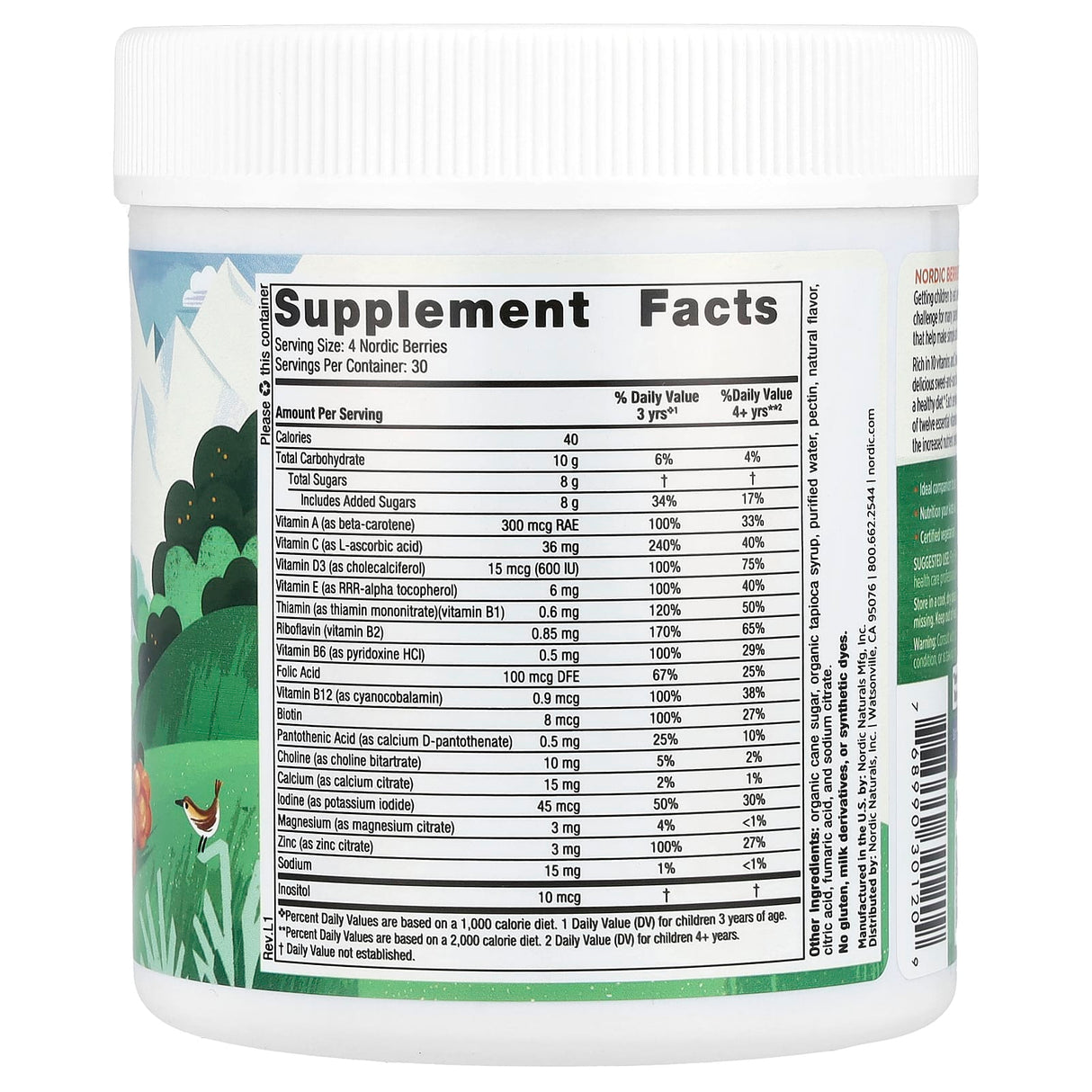 Nordic Berries, Multivitamine Copii, Nordic Naturals, 120 jeleuri