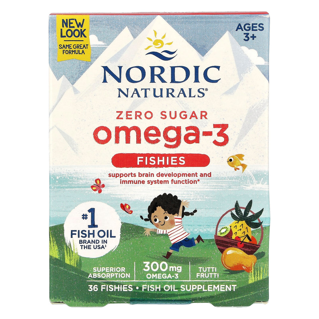 Nordic Omega-3 Fishies, Copii, 300mg, Nordic Naturals, 36 jeleuri
