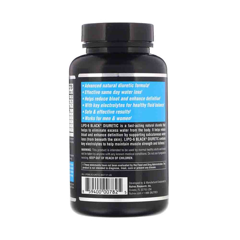 Încărcați imaginea în vizualizatorul Galerie, Lipo 6 Black Diuretic, Nutrex Research, 80 Caps USA
