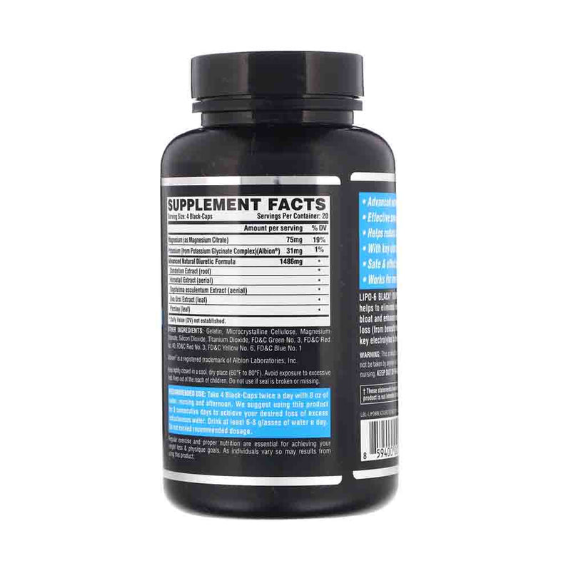 Încărcați imaginea în vizualizatorul Galerie, Lipo 6 Black Diuretic, Nutrex Research, 80 Caps USA
