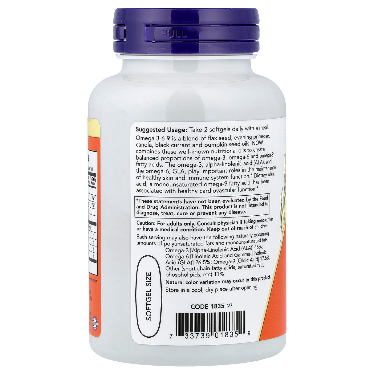 Omega 3-6-9, 1000mg, Now Foods, 100 softgels