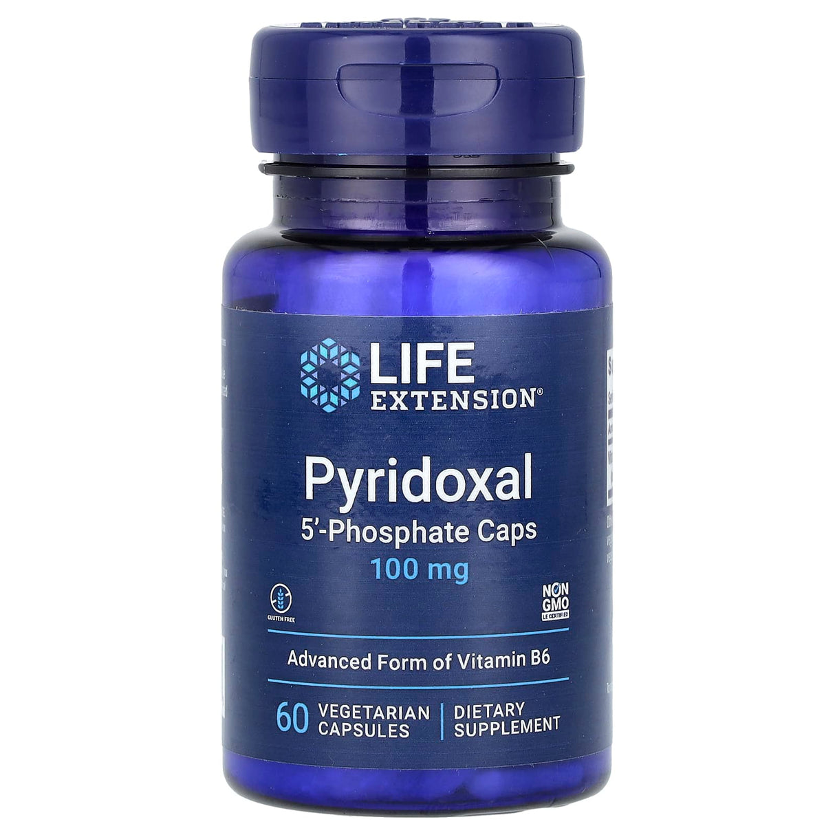 P-5-P (Piridoxal 5 Fosfat) Vitamina B6, 100 mg, Life Extension, 60 capsule