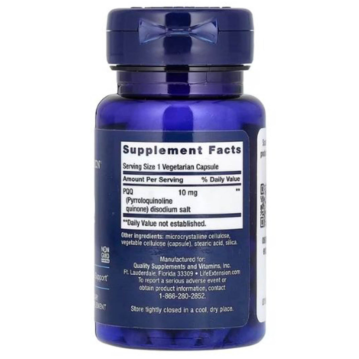 PQQ (Biogeneza Mitocondrială), 10 mg, Life Extension, 30 capsule