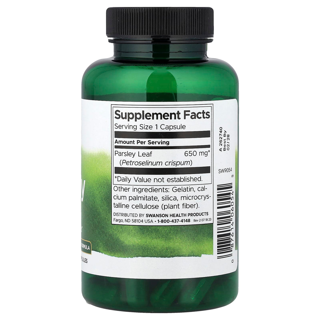 Parsley (Pătrunjel), 650 mg, Swanson, 90 capsule SWR054