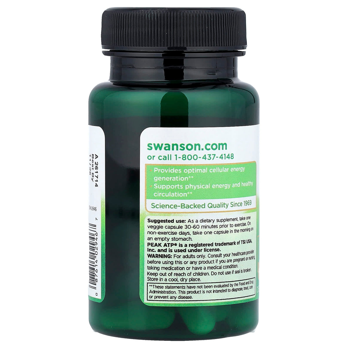 Peak ATP (Energie Celulara), 400 mg, Swanson, 30 capsule SWU946