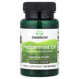 Peppermint Oil cu Rozmarin si Cimbru, Swanson, 100 softgels SW985