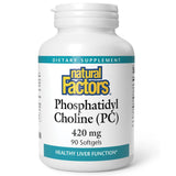 Phosphatidyl Choline (PC), 420 mg, Natural Factors, 90 Softgels