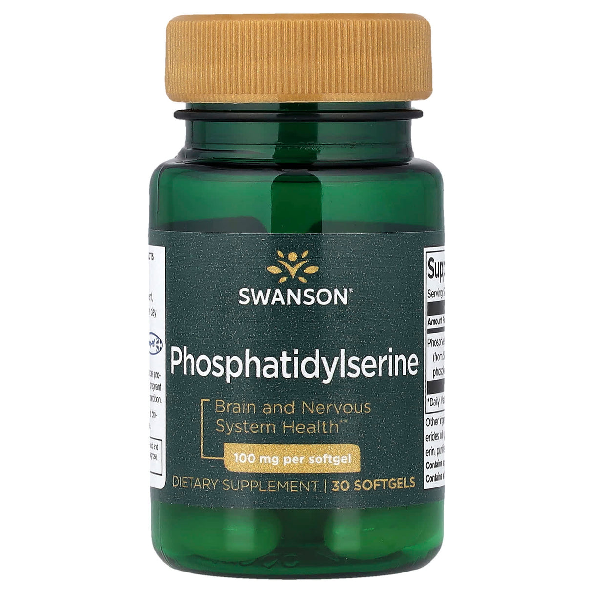 Phosphatidylserine (Fosfatidilserina), 100 mg, Swanson. 30 softgels SWU125