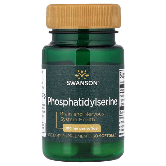 Phosphatidylserine (Fosfatidilserina), 100 mg, Swanson. 30 softgels SWU125