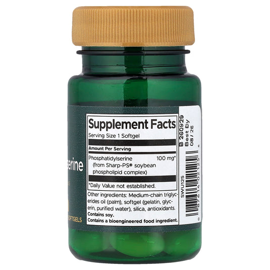 Phosphatidylserine (Fosfatidilserina), 100 mg, Swanson. 30 softgels SWU125