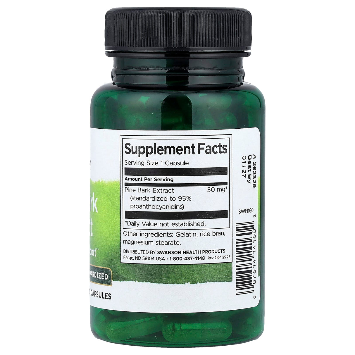 Pine Bark Extract, 50 mg, Swanson, 100 capsule SWH160
