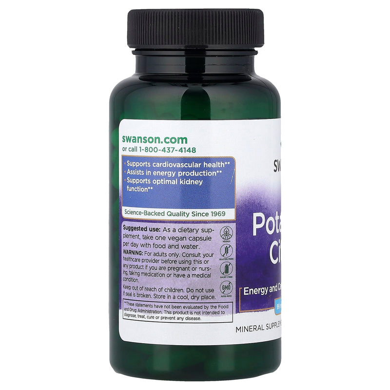 Încărcați imaginea în vizualizatorul Galerie, Potassium Citrate, 99mg, Swanson, 120 capsule SWU395
