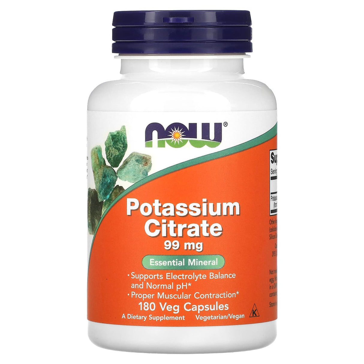 Potassium Citrate (Potasiu), 99mg, Now Foods, 180 capsule