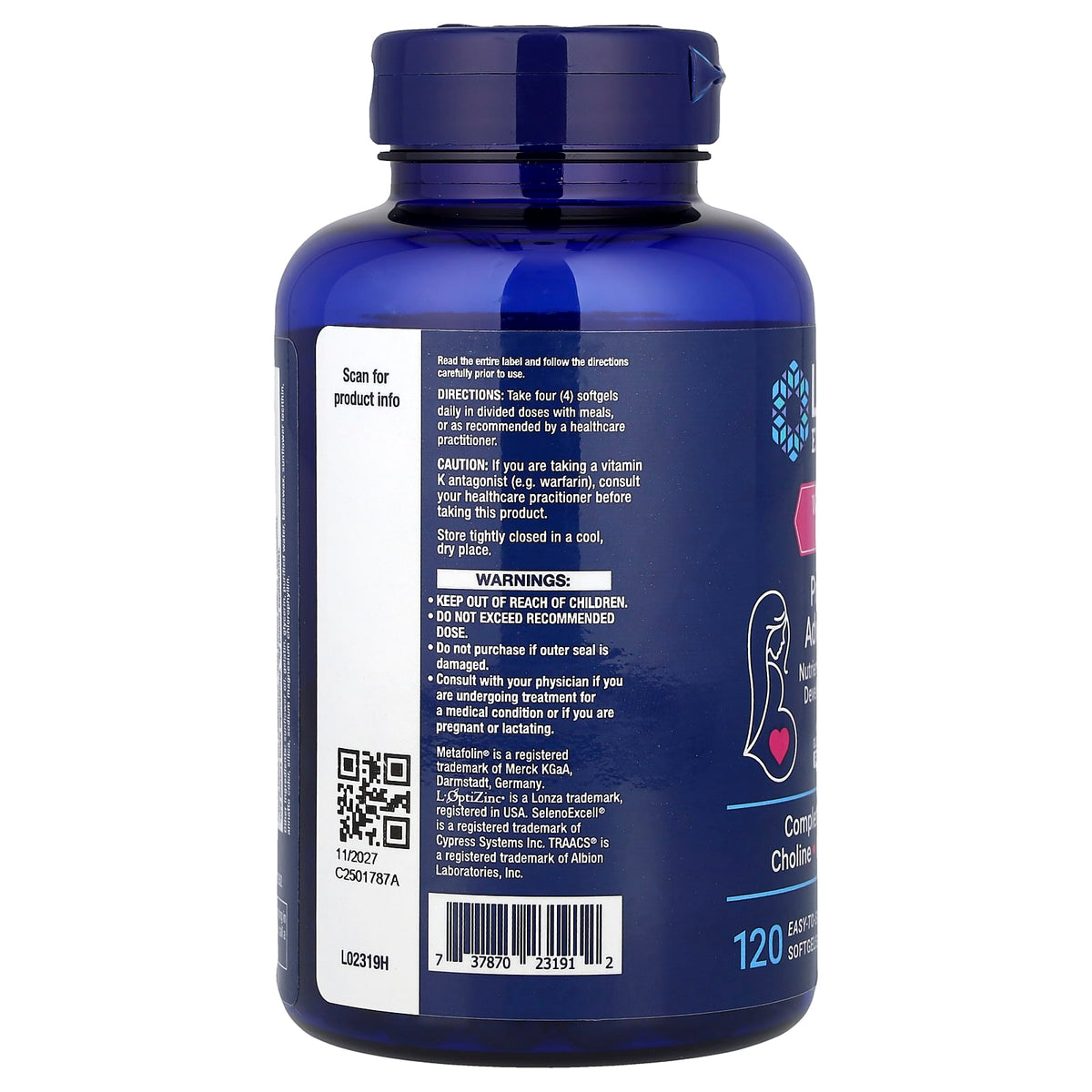 Prenatal Advantage (Vitamine Prenatale), Life Extension, 120 softgels