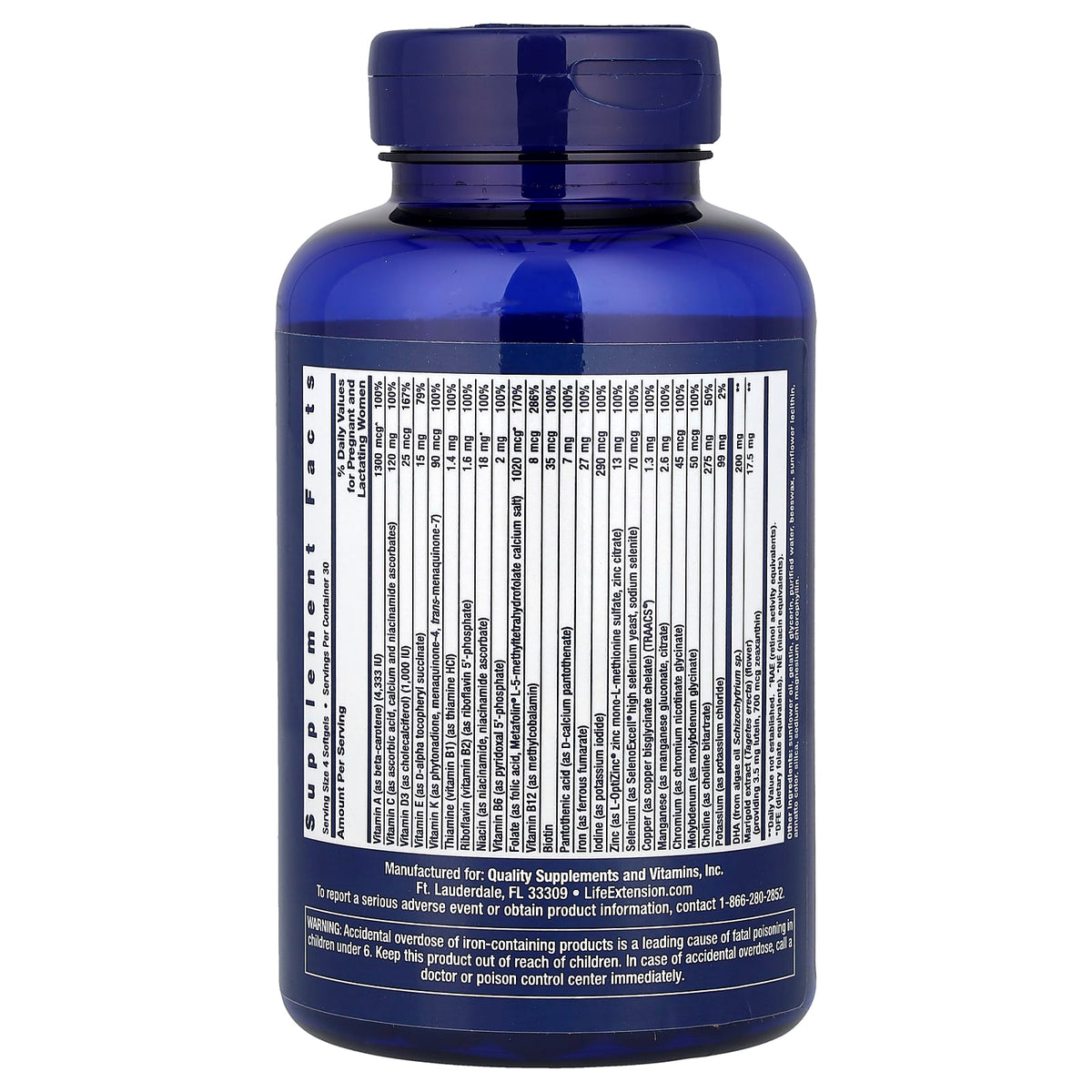 Prenatal Advantage (Vitamine Prenatale), Life Extension, 120 softgels