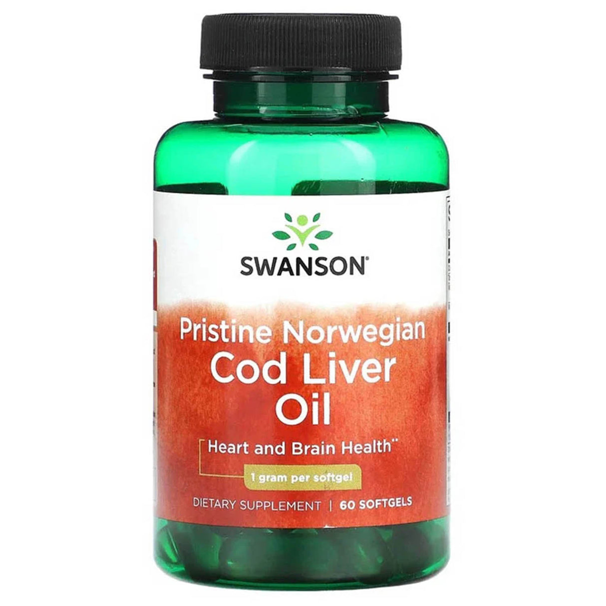 Pristine Norwegian Cod Liver Oil, 1000mg, Swanson, 60 softgels SWE048