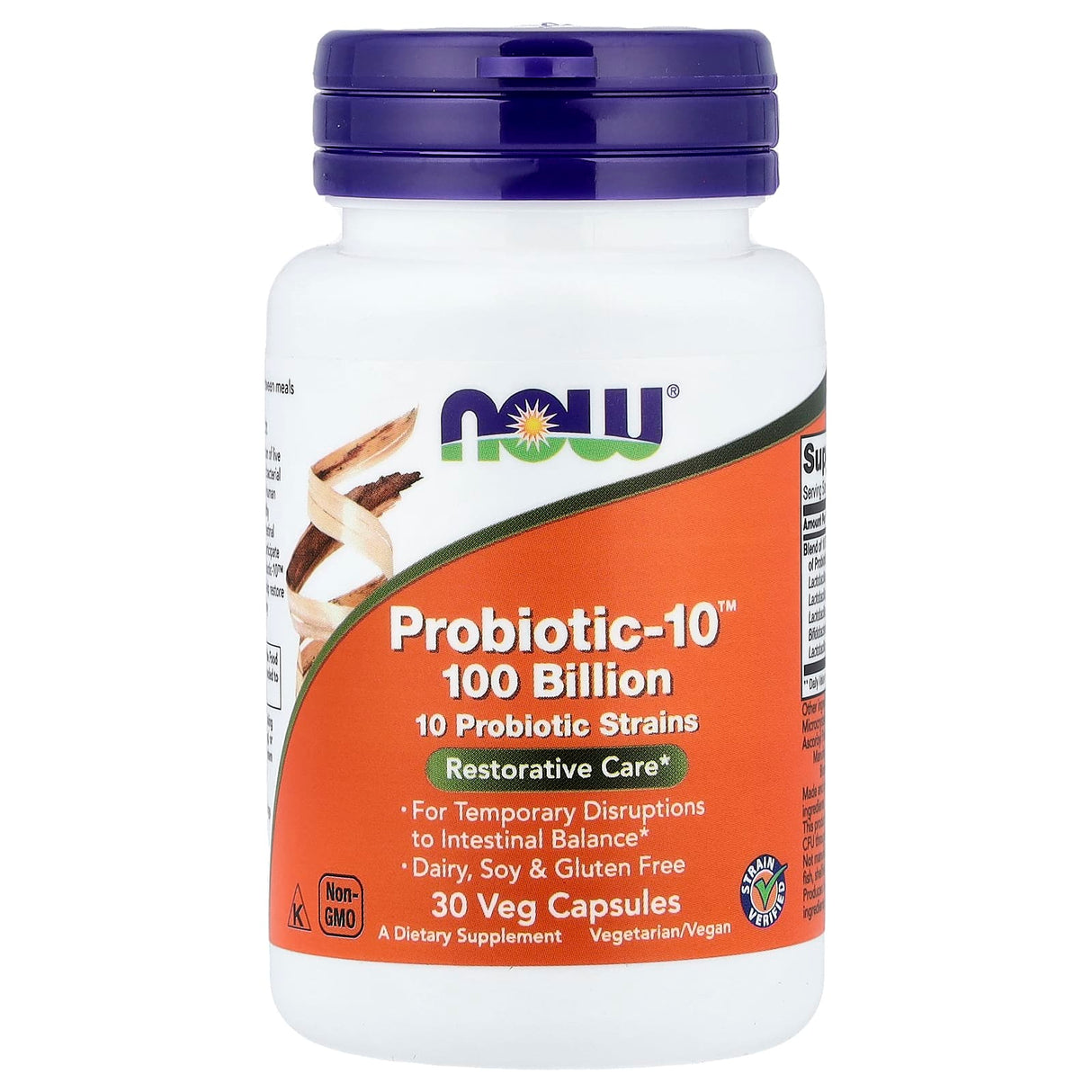 Probiotic-10 (Probiotice), 100 Billion, Now Foods, 30 capsule