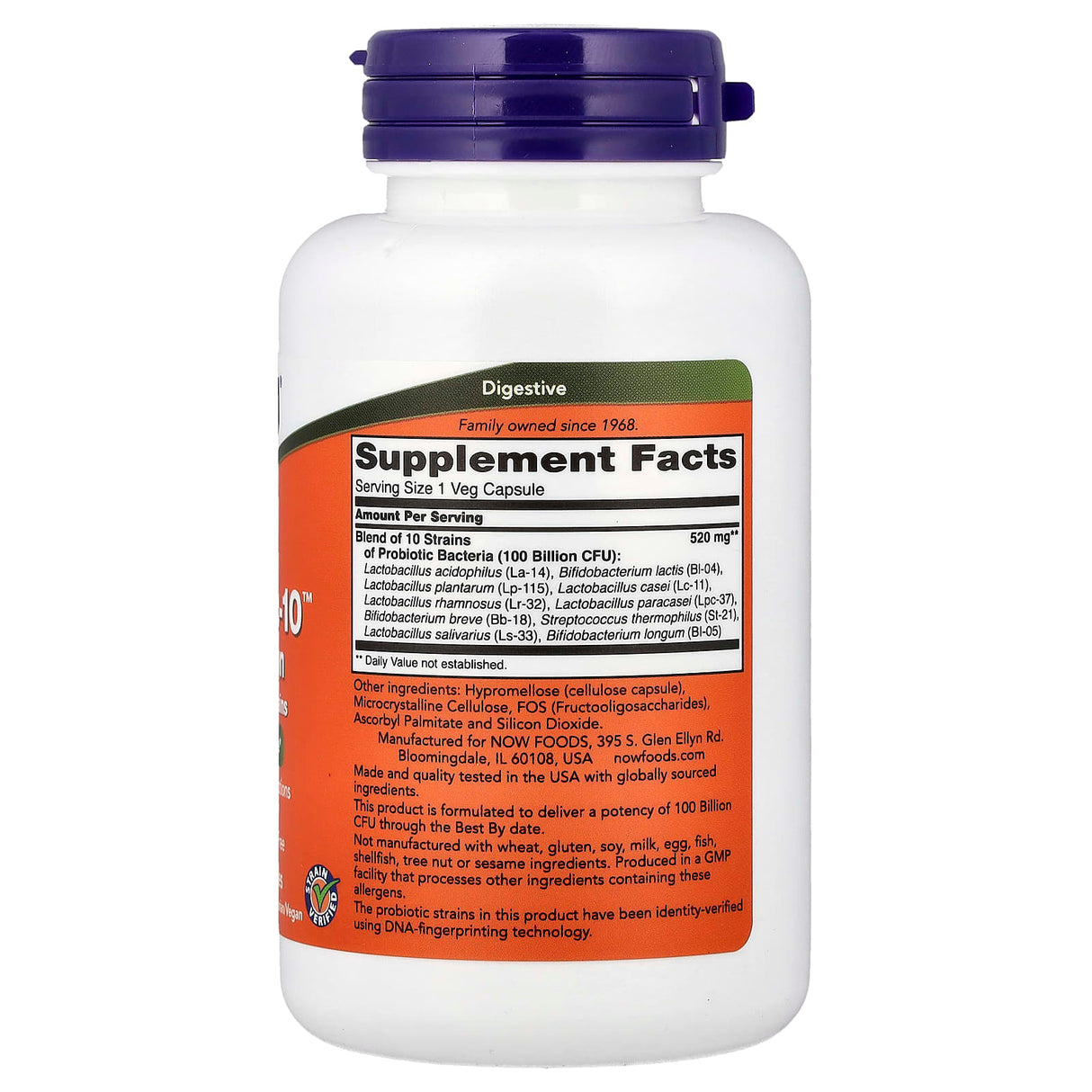 Probiotic-10 (Probiotice), 10ß0 Billion, Now Foods, 60 capsule